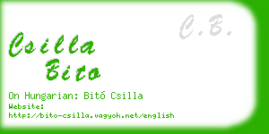 csilla bito business card