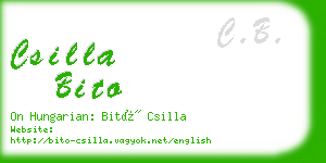 csilla bito business card